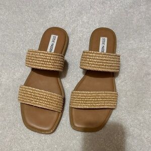 Steve Madden Brown Woven Strap Sandals